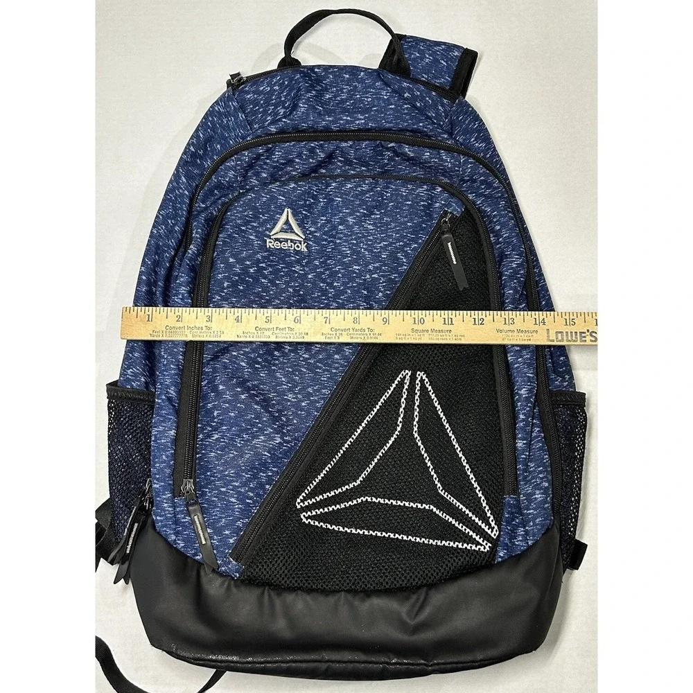 Reebok Blue Black Water Resistant Comfort Straps Backpack Padded